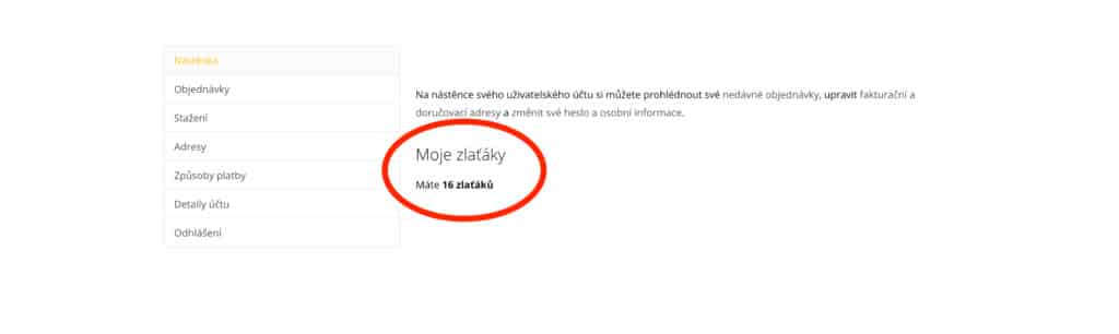 kolik mam zlataku?