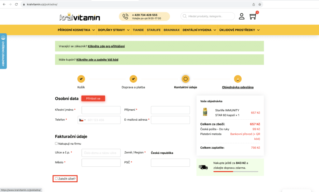 Kralvitamin - Jak se registrovat 2