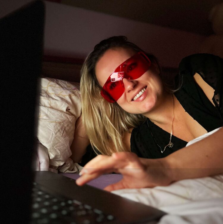 2x SleepKing červené brýle blokující 100% modrého a zeleného světla, Charles - Image 2