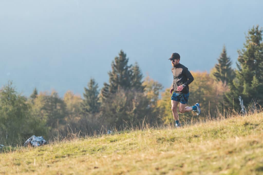 Running in autumn hills 1051544